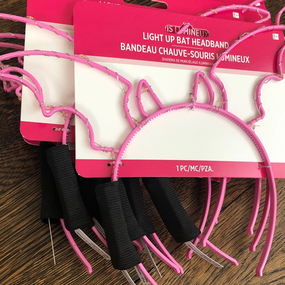 Pink Bat Light Up Headbands [7]